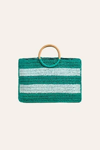 Zsa Zsu Delhi Raffia Tote Bag