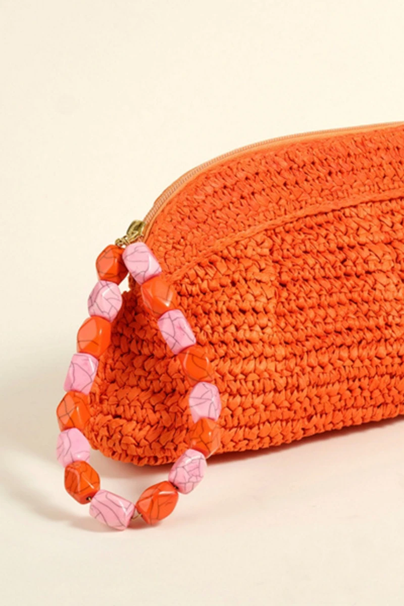 Zsa Zsa Zsu Delhi Raffia Clutch Bag