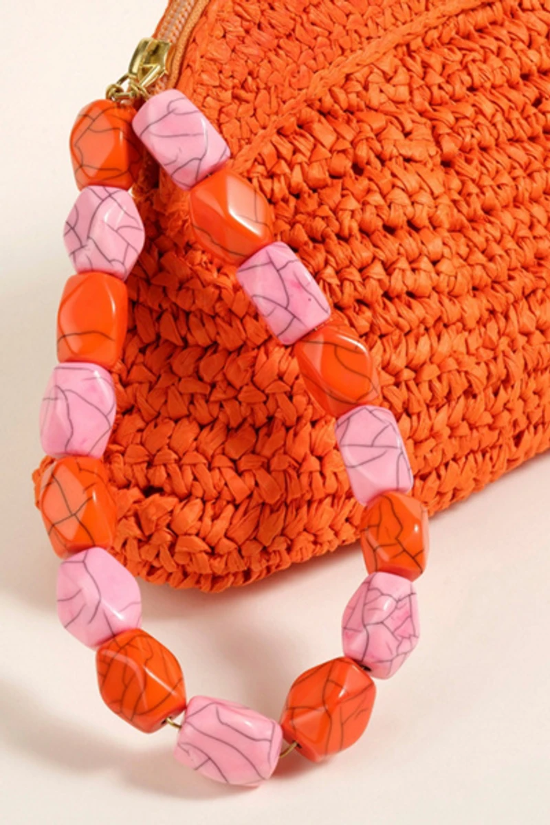 Zsa Zsa Zsu Delhi Raffia Clutch Bag
