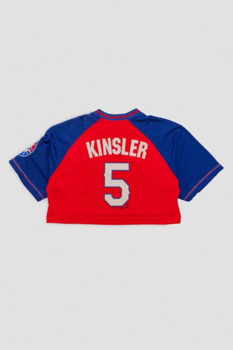 Frankie Collective Rework Texas Rangers Crop Tee
