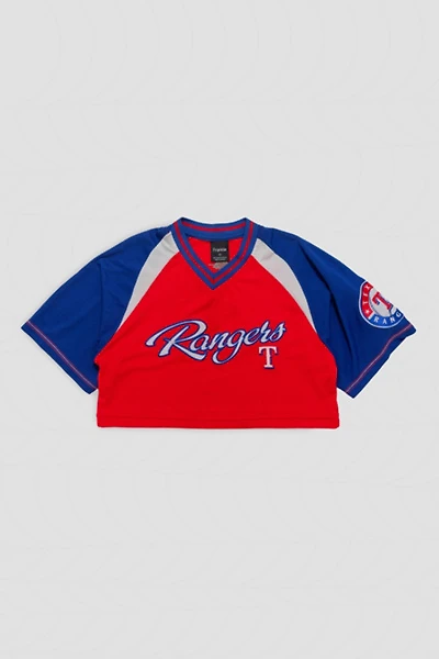 Frankie Collective Rework Texas Rangers Crop Tee