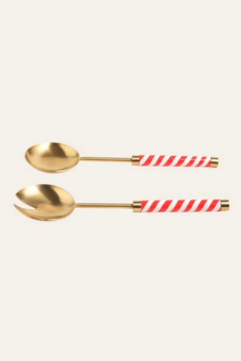 Zsa Zsu Rampur Steel Salad Serving Set