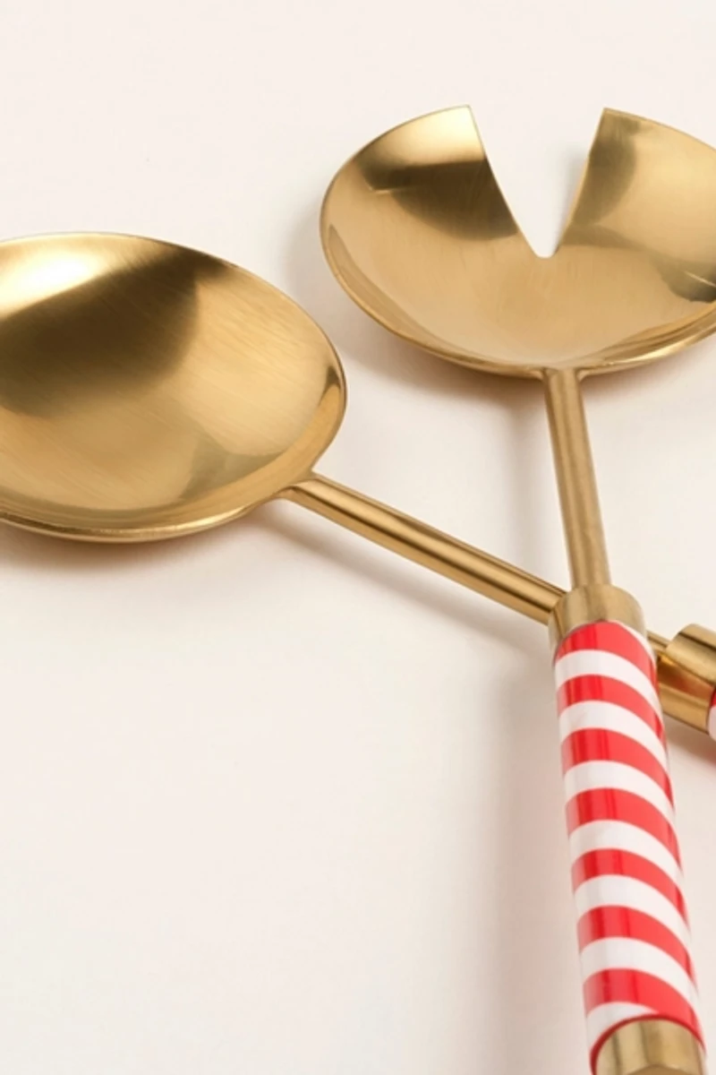 Zsa Zsu Rampur Steel Salad Serving Set