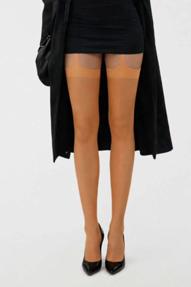LECHERY® Long Thin Spaghetti Strap Shiny Pantyhose Tights