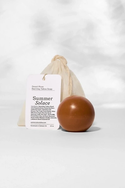 Summer Solace Tallow Desert Rose Red Clay Sphere Soap