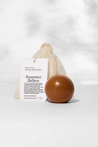 Summer Solace Tallow Desert Rose Red Clay Sphere Soap