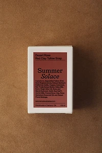 Summer Solace Tallow Desert Rose Red Clay Bar Soap