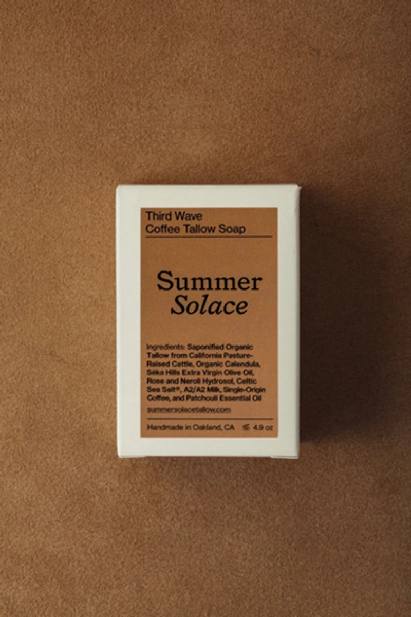 Summer Solace Tallow Third Wave Coffee & Patchouli Bar Soap