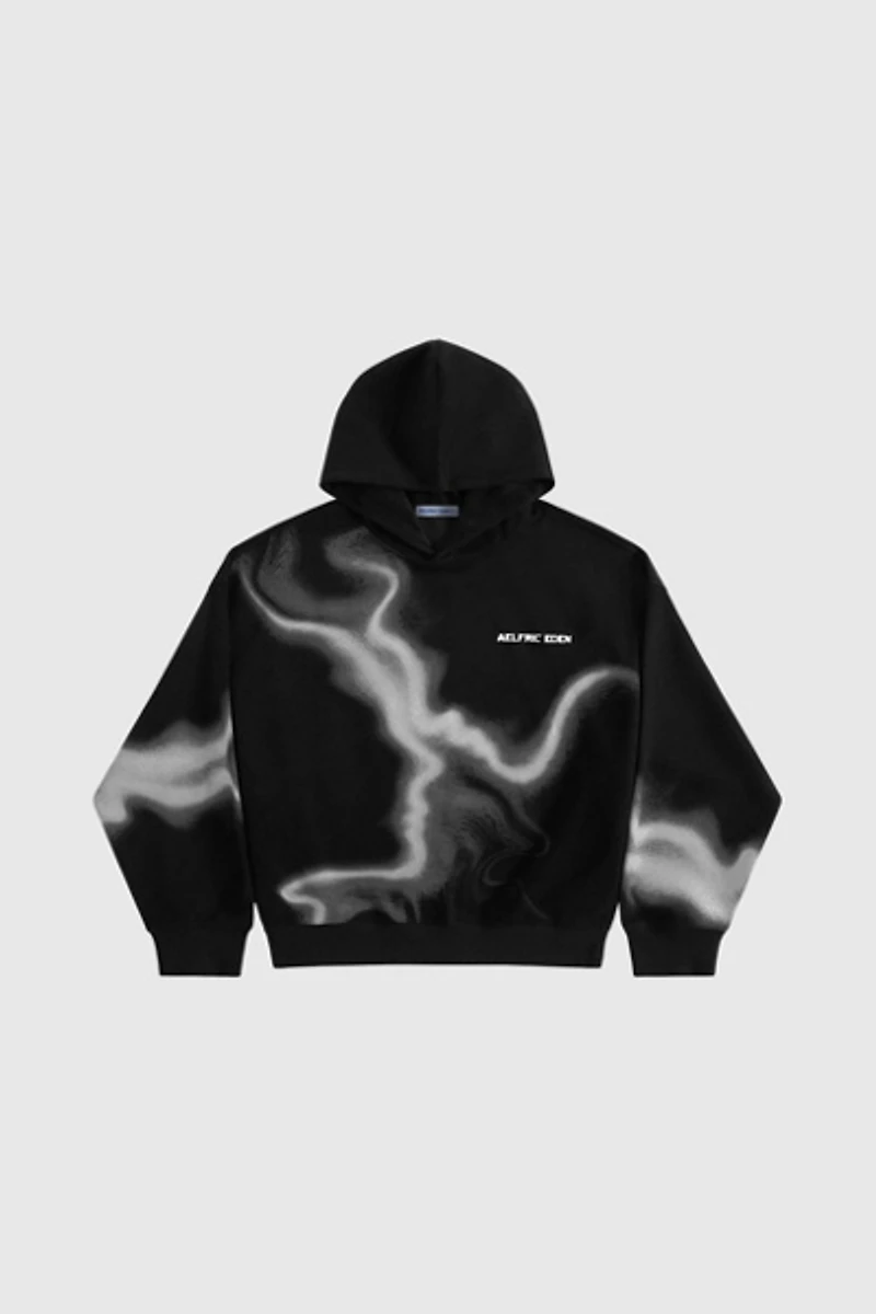 Aelfric Eden Oversized Thermal Imaging Blurring Print Pullover Hoodie