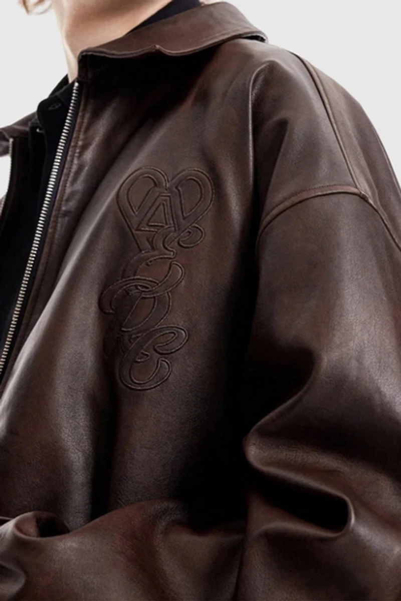Aelfric Eden Embroidery Faux Leather Jacket