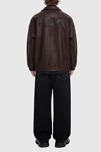 Aelfric Eden Embroidery Faux Leather Jacket