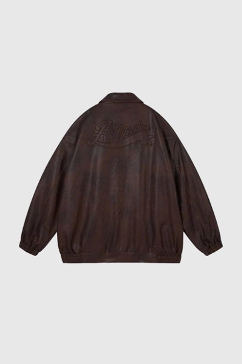 Aelfric Eden Embroidery Faux Leather Jacket