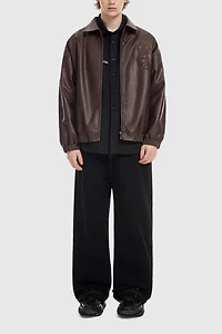 Aelfric Eden Embroidery Faux Leather Jacket
