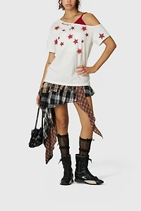 Aelfric Eden Star Graphic Off-The-Shoulder Tee