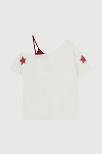 Aelfric Eden Star Graphic Off-The-Shoulder Tee