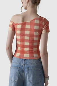 Aelfric Eden Polka Dot Dachshund Off-the-Shoulder Tee