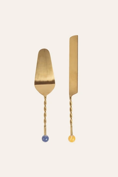 Zsa Zsu Rampur Steel Cake Serving Set