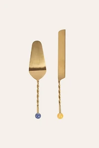 Zsa Zsu Rampur Steel Cake Serving Set