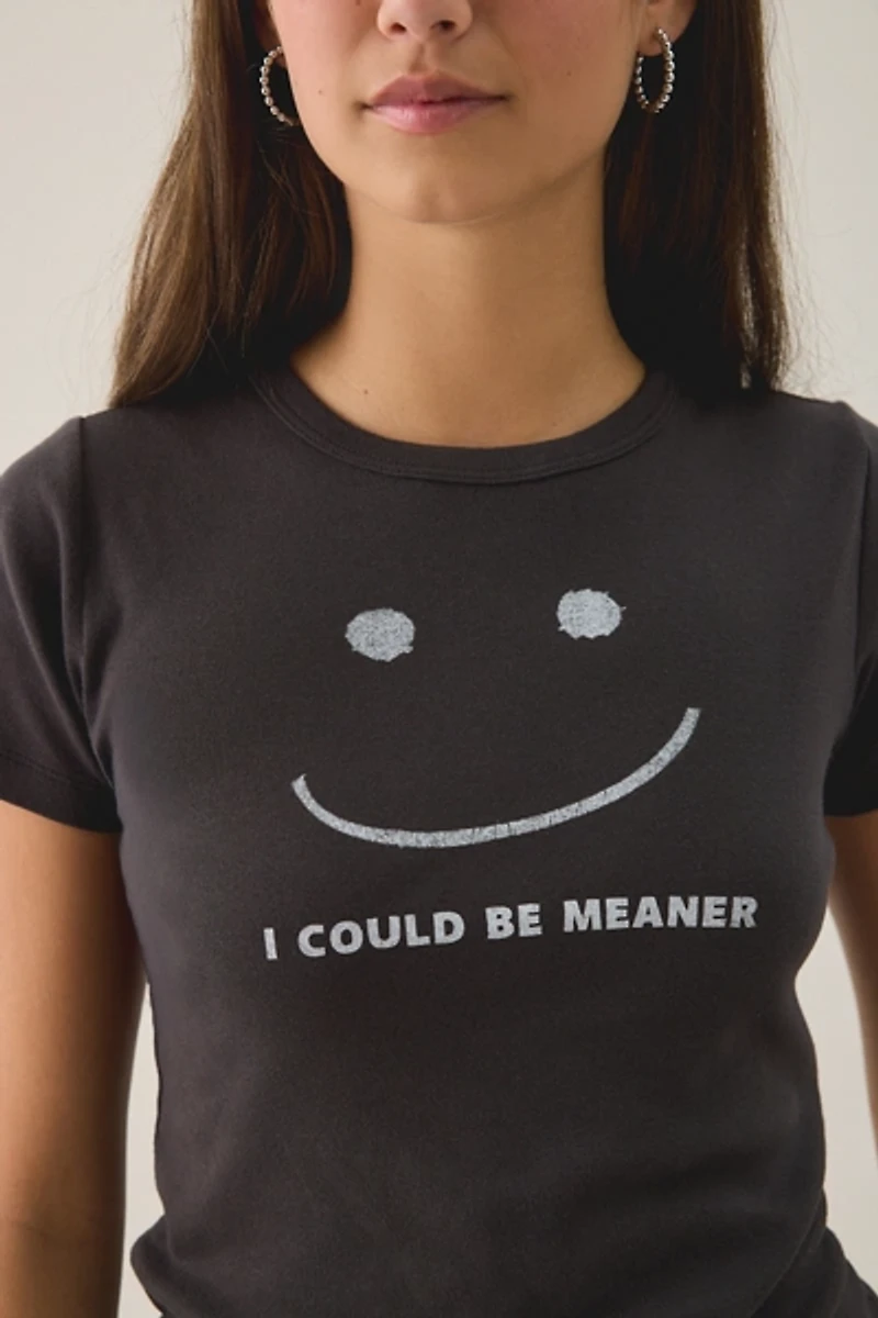 Could Be Meaner Graphic Cotton Slim Tee