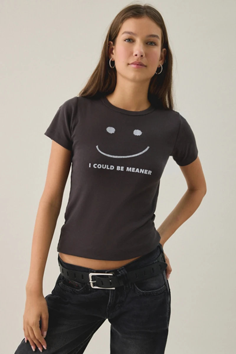 Could Be Meaner Graphic Cotton Slim Tee