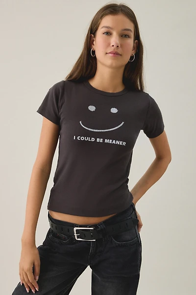 Could Be Meaner Graphic Cotton Slim Tee