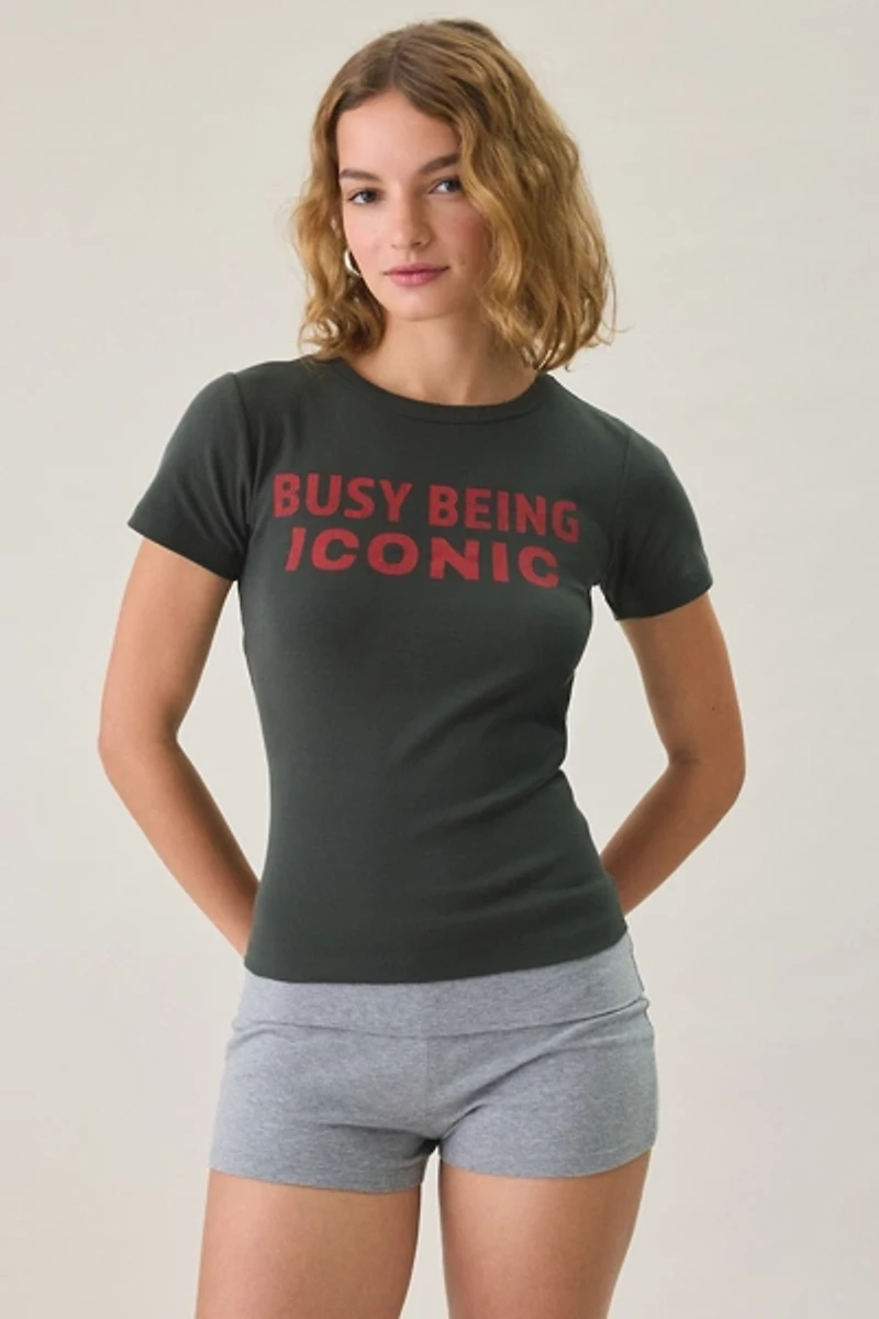 Busy Being Iconic Graphic Baby Tee