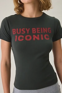 Busy Being Iconic Graphic Baby Tee
