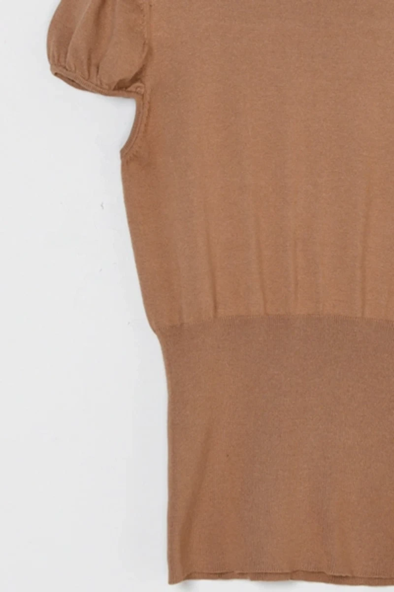 Vintage Y2k Tan Knit Turtleneck Top