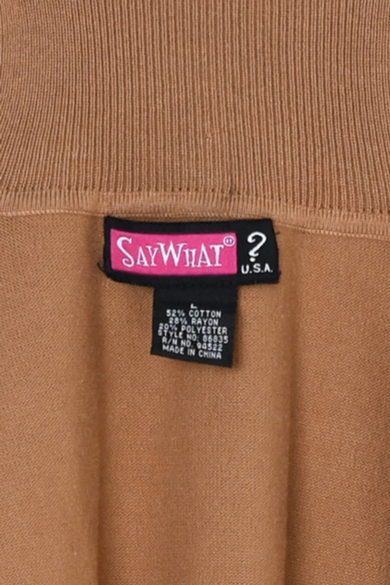 Vintage Y2k Tan Knit Turtleneck Top