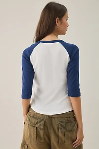 East Coast NYC Graphic Raglan 3/4 Sleeve Tee