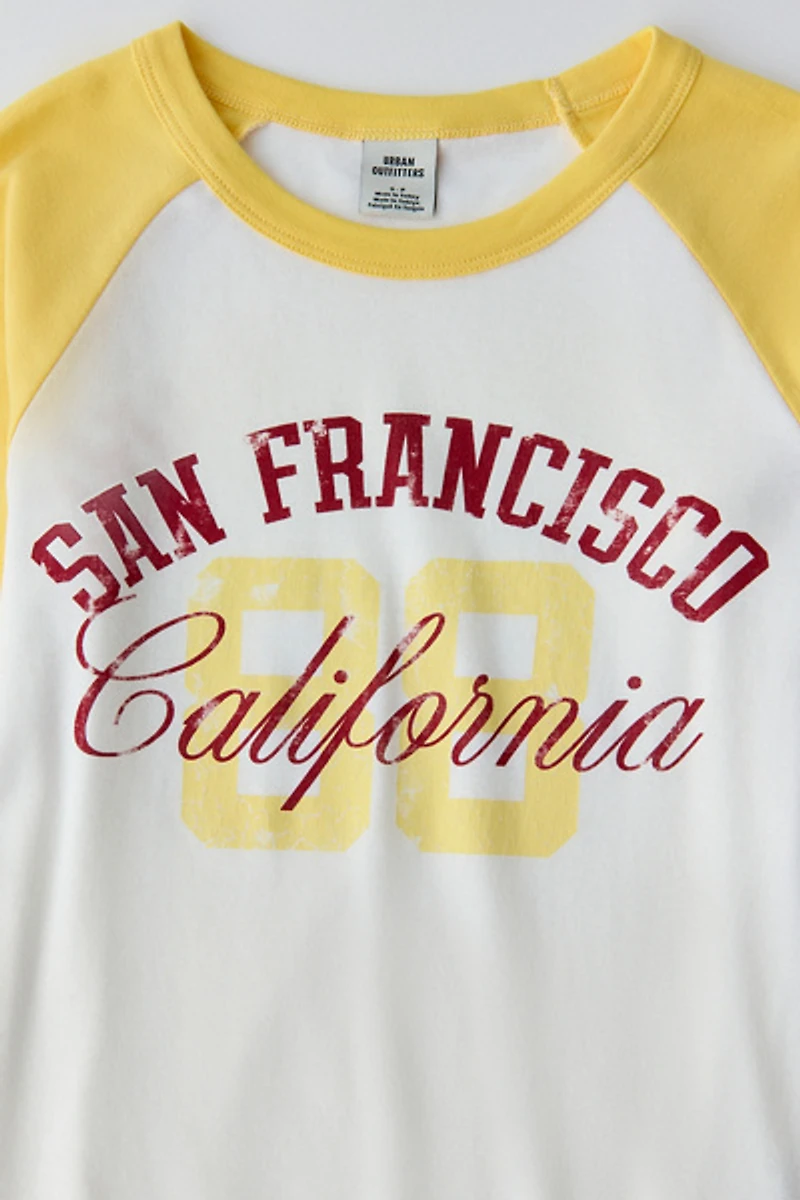 San Francisco Graphic Raglan 3/4 Sleeve Tee