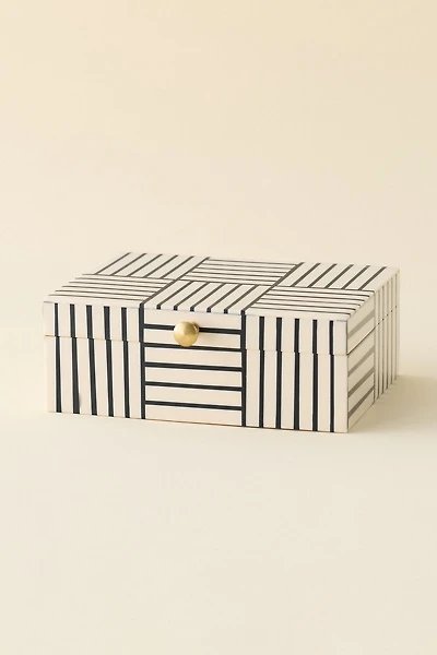 Maren Striped Resin Trinket Box