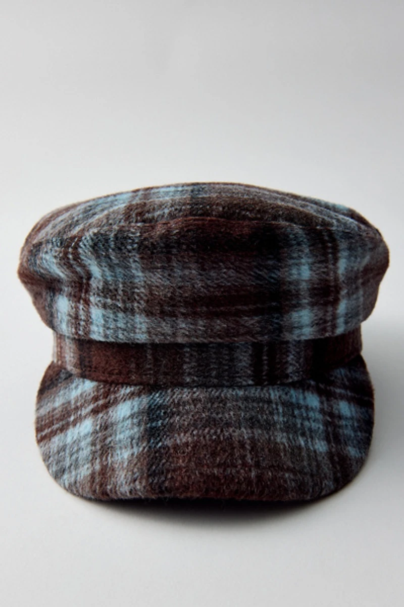 Plaid Pattern Baker Boy Hat