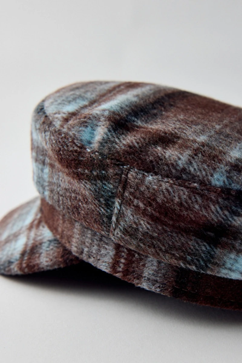 Plaid Pattern Baker Boy Hat