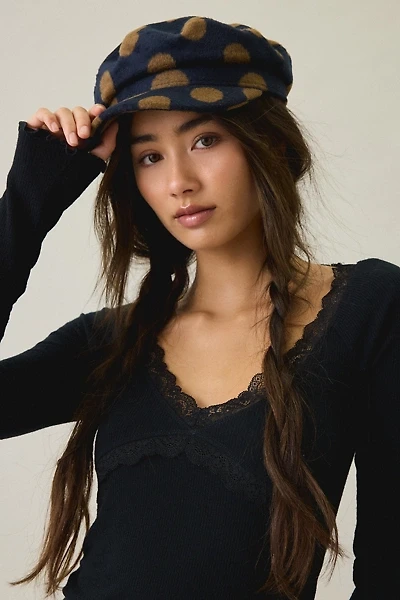 Polka Dot Baker Boy Hat