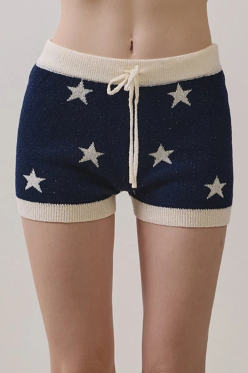 Personal Code Star Knit Shorts