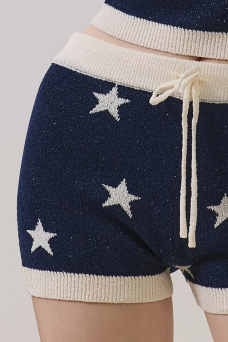 Personal Code Star Knit Shorts