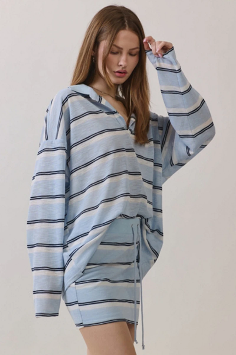 Personal Code Liora Lightweight Stripe Knit Top