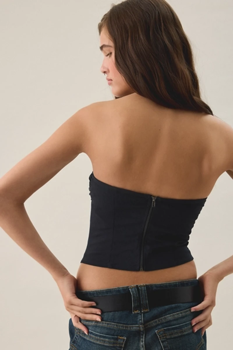 Kimchi Blue Divine Seamed Strapless Bustier Top