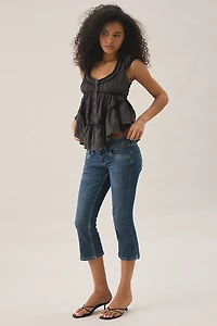 BDG Amelia Cotton Lace Trim Cap Sleeve Babydoll Top