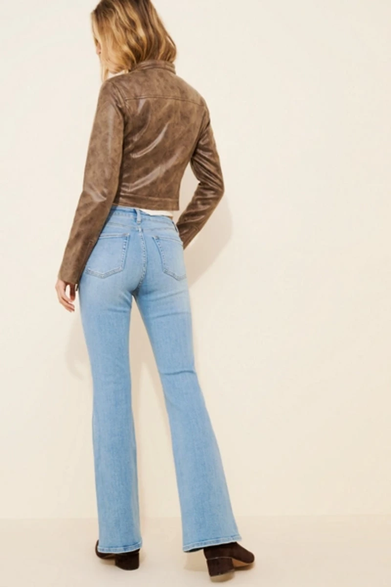 JUST BLACK DENIM Mid-Rise Flare Jeans