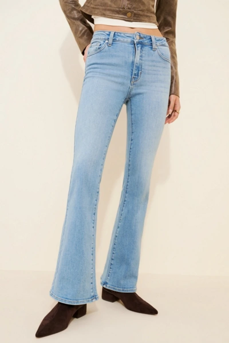 JUST BLACK DENIM Mid-Rise Flare Jeans