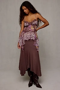 Kimchi Blue Winnie Asymmetric Ruffle Flyaway Babydoll Cami