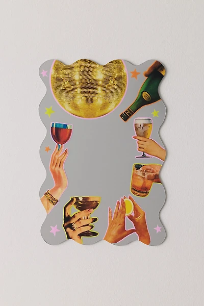 Printed Weird Cheers To Me Large Wall Mirror