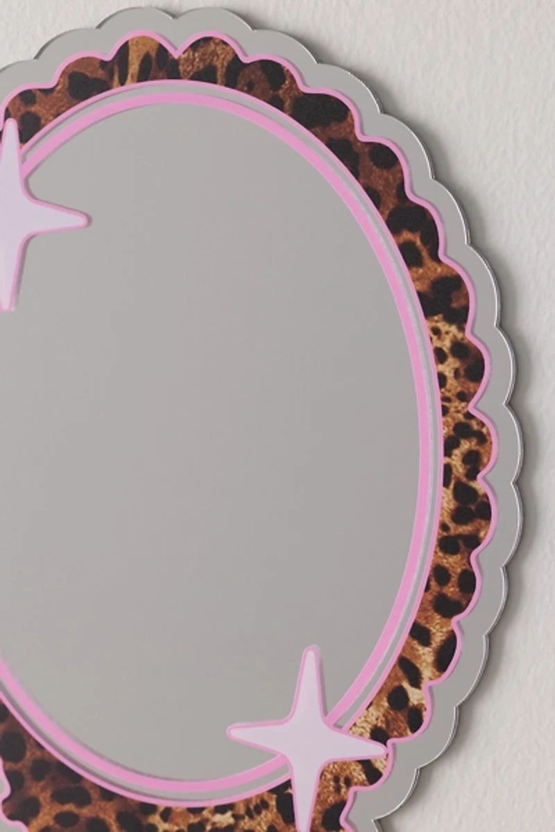 Printed Weird Handheld Leopard Vanity Mirror