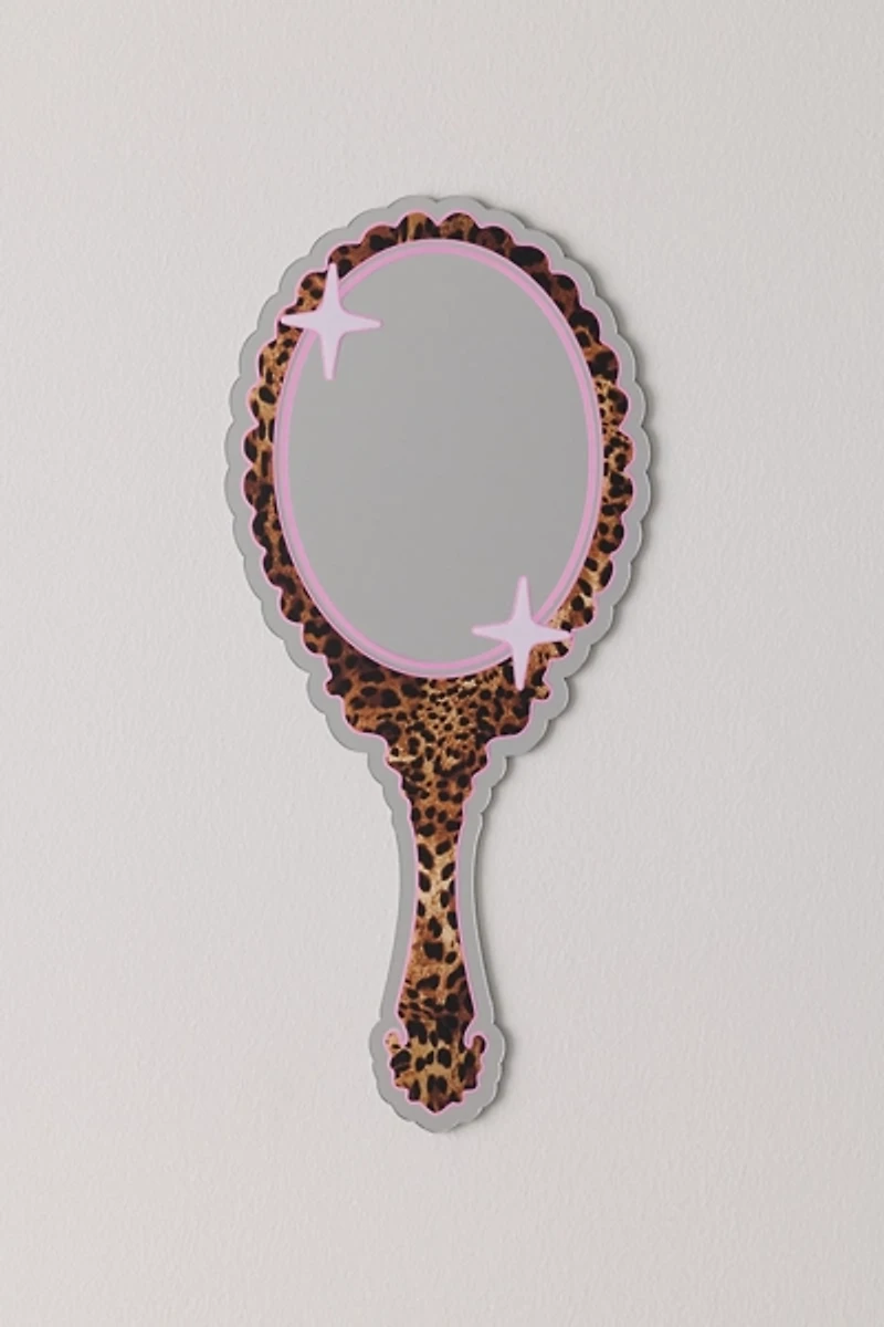 Printed Weird Handheld Leopard Vanity Mirror