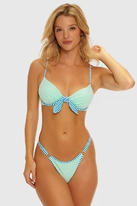 Beach Bunny Swimwear Striped Harbor Underwire Bikini Top