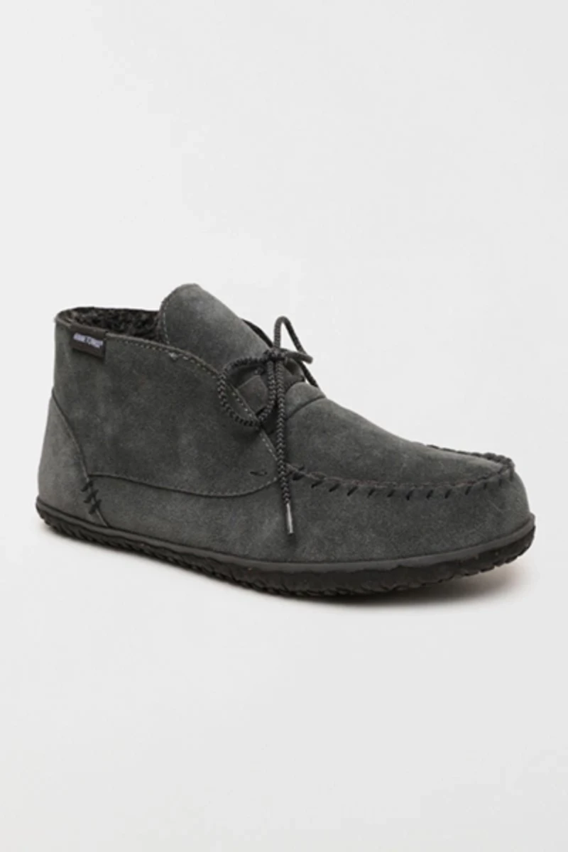 Minnetonka Torrey Suede Lace-up Slipper Boots