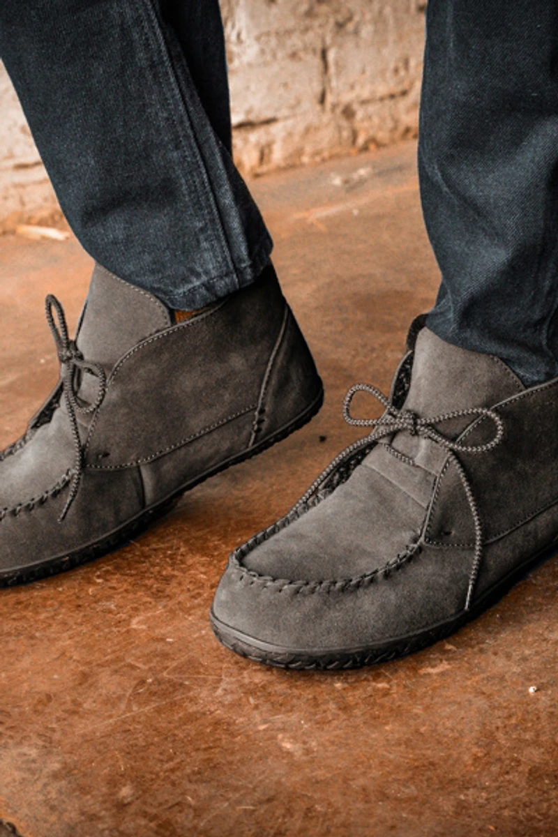 Minnetonka Torrey Suede Lace-up Slipper Boots