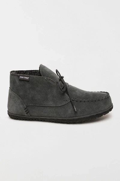 Minnetonka Torrey Suede Lace-up Slipper Boots